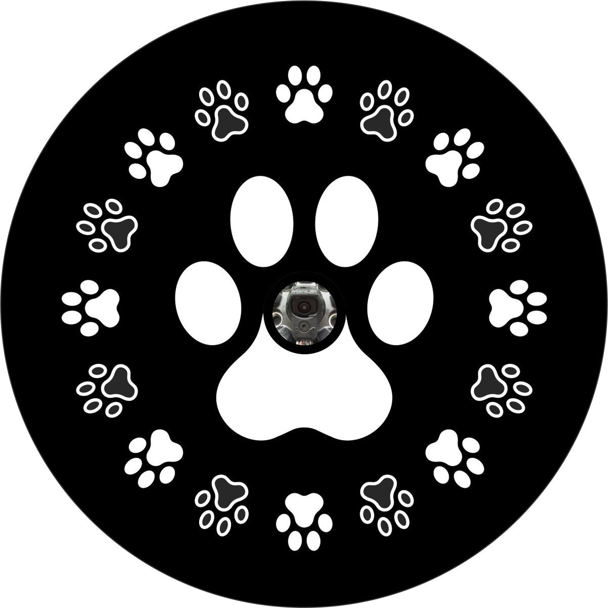 Dog Paws Around Dog Paw Spare Tire Cover for Jeep, Bronco, RV, Van, Ca