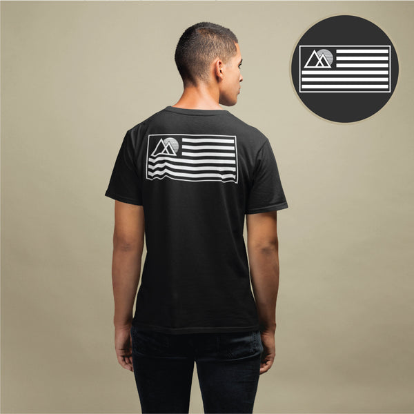 Adventure Life USA Flag Garment Dyed Tee