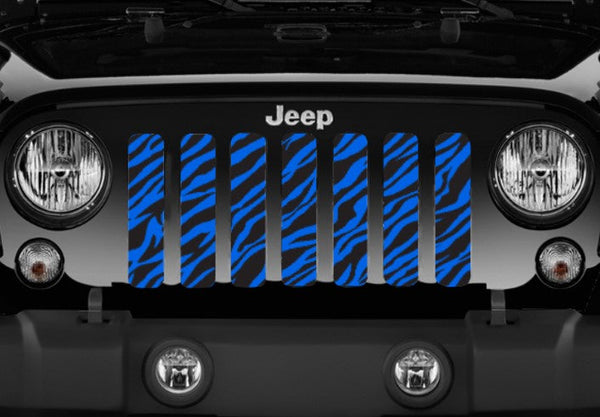 Platinum Blue Zebra Print Grille Insert