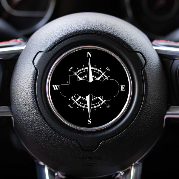 Compass Steering Wheel Decal for Jeep