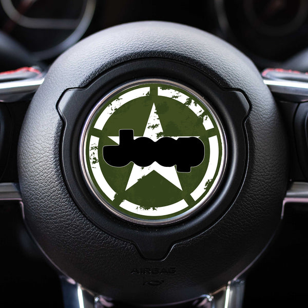 Army Star Steering Wheel Decal for Jeep