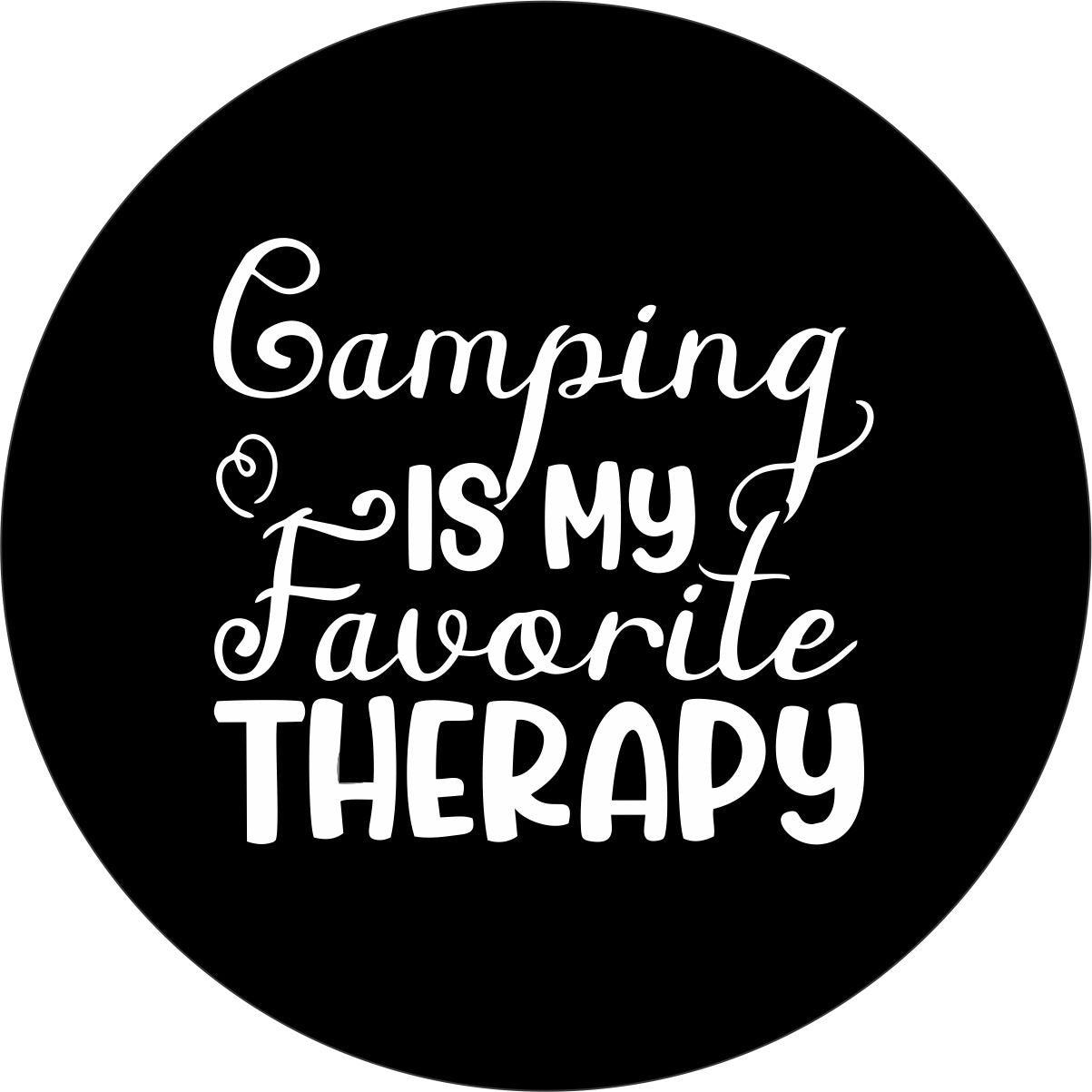 Camping is my favorite spare tire cover design mock up