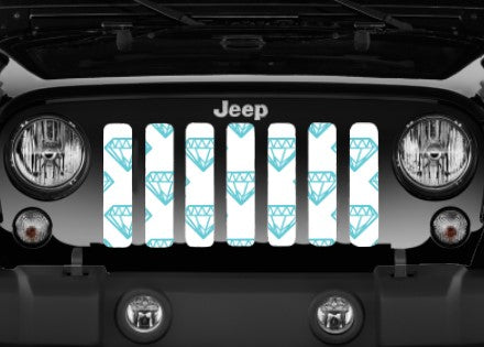 Diamonds Teal Grille Insert