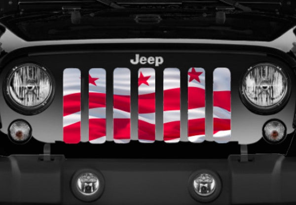 Waving District of Columbia DC State Flag Grille Insert