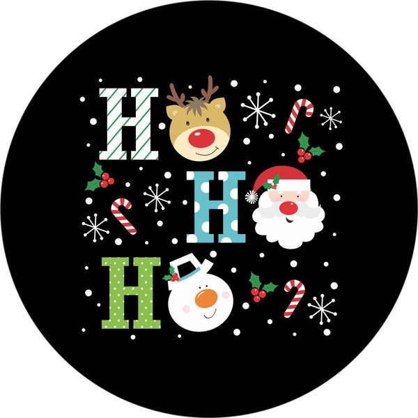 Ho Ho Ho Santa, Frosty, Rodolph Spare Tire Cover Jeep, Bronco, RV, Camper & More
