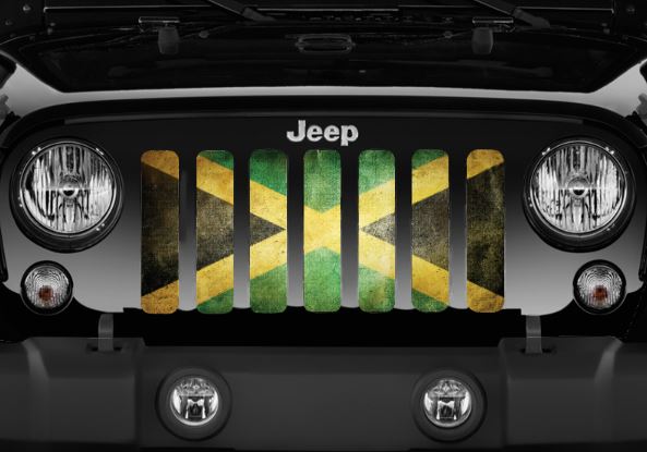 Jamaican Grunge Flag Grille Insert