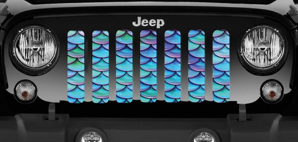 Mermaid Scales - Blue & Purple- Jeep Grille Insert