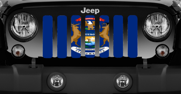 Michigan State Flag Jeep Grille Insert
