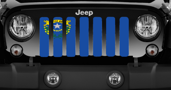 Nevada State Flag Jeep Grille Insert