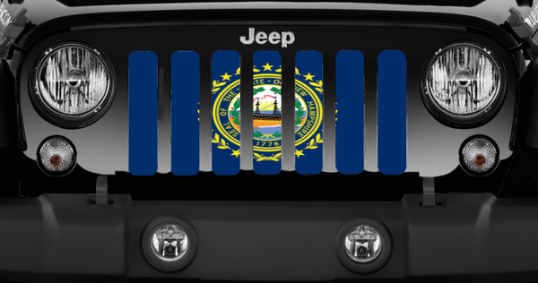 New Hampshire State Flag Jeep Grille Insert