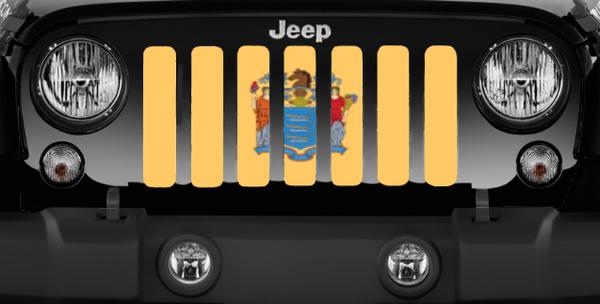 New Jersey State Flag Jeep Grille Insert