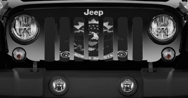 North Dakota Tactical State Flag Jeep Grille Insert