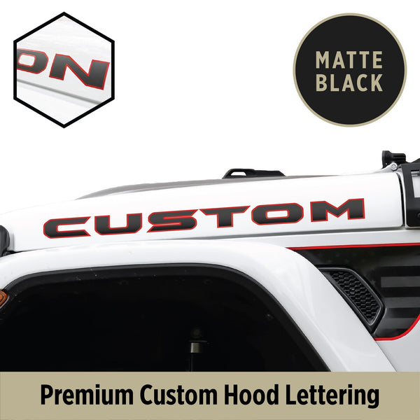 Premium Custom Jeep Hood Lettering | Set of 2