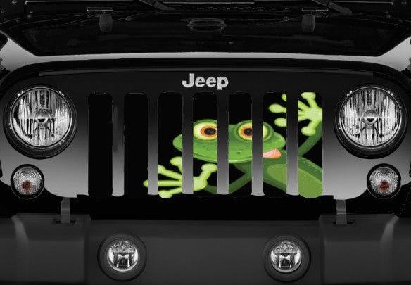 Peeking Frog Jeep Grille Insert