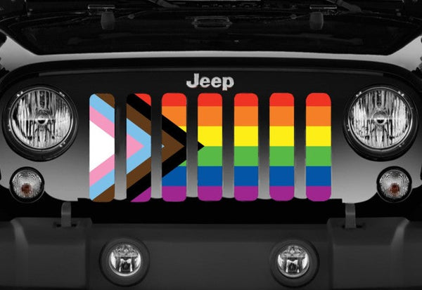 Progress Gay Pride Flag Grille Insert