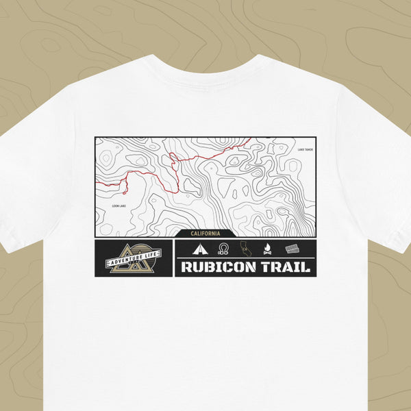 Rubicon Trail - Adventure Life Trail Topographic Garment Dyed Tee