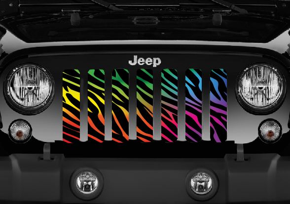 Platinum Rainbow Zebra Print Grille Insert