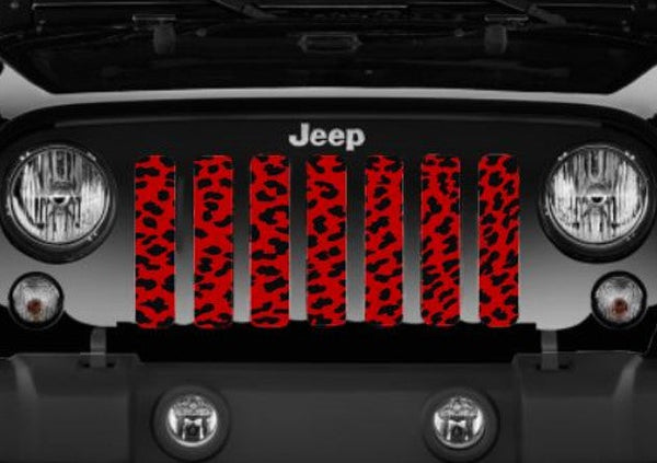 Red Cheetah Print Grille Insert