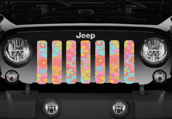 Retro Flowers Grille Insert