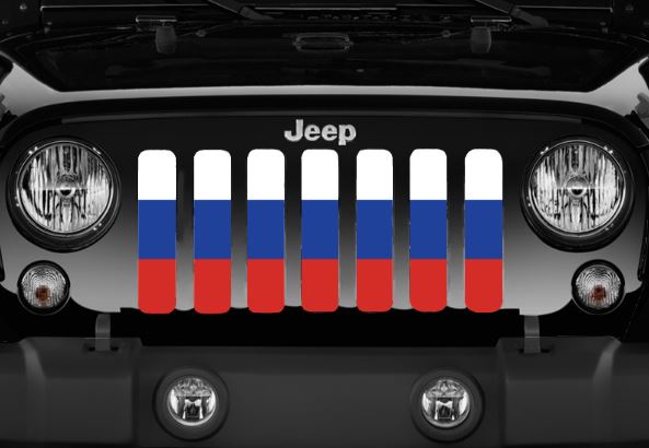 Russian Flag Grille Insert
