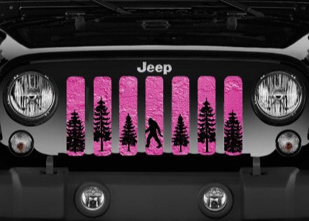 Bigfoot - Bright Pink Background Grille Insert