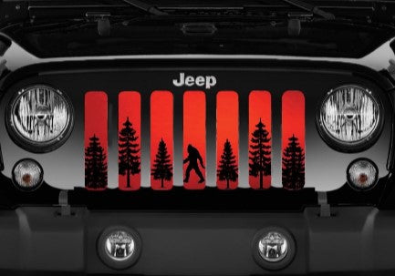 Bigfoot - Red Background Grille Insert