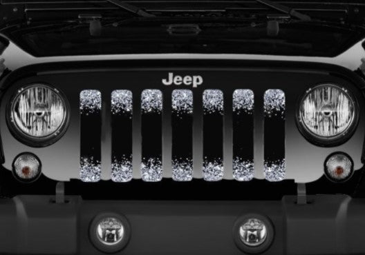 Black and Silver Fleck Print Grille Insert