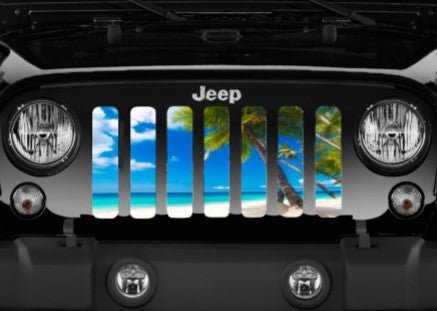 Blue Beach Palm Grille Insert