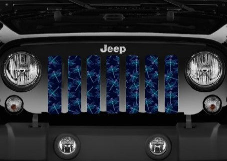 Blue Dragonflies Jeep Grille Insert