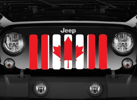 Canada, Eh? Red and White Canadian Grille Insert