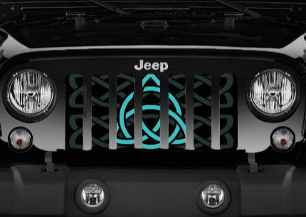 Celtic Knot Teal Grille Insert