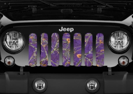 Dirty Girl Plum Purple Woodland Camo Grille Insert