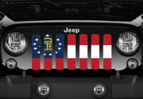 Georgia State Flag Grille Insert