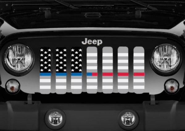 Ghost Tactical Back the Blue and Red American Flag Grille Insert
