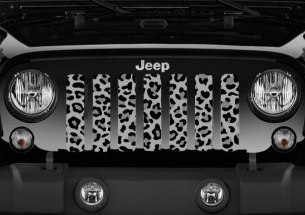 Gray Leopard Print Grille Insert