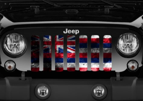 Hawaii Grunge State Flag Grille Insert