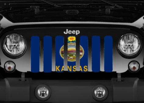 Kansas State Flag Grille Insert