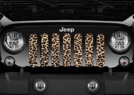 Leopard Print Jeep Grille Insert