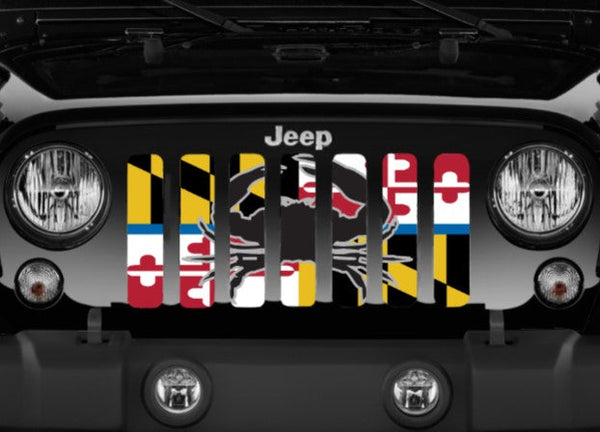 Maryland Crab Flag - Back The Blue Grille Insert