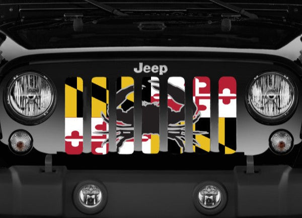 Maryland Crab Flag Grille Insert