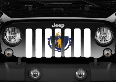 Massachusetts State Flag Grille Insert