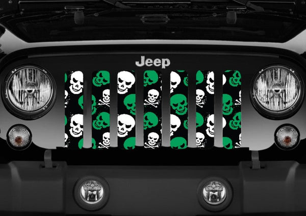 Skulls (Green) Grille Insert