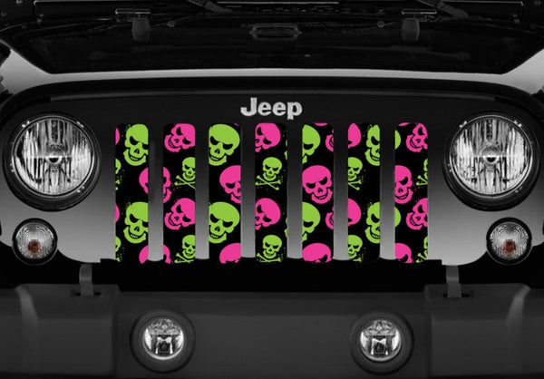 Skulls (Pink and Green) Grille Insert