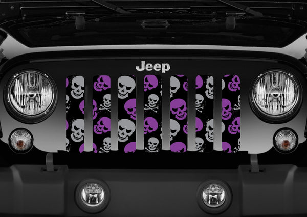 Skulls (Purple and Gray) Grille Insert