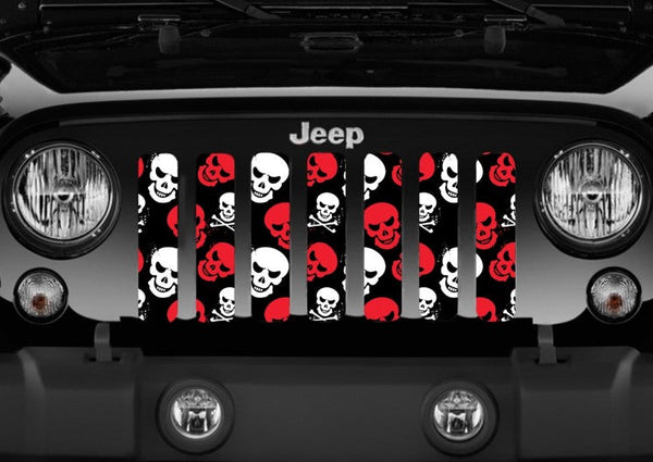 Skulls (Red) Grille Insert