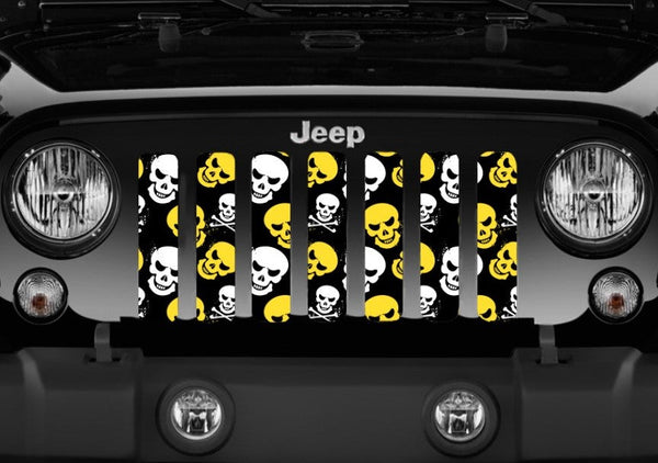 Skulls (Yellow and White) Grille Insert