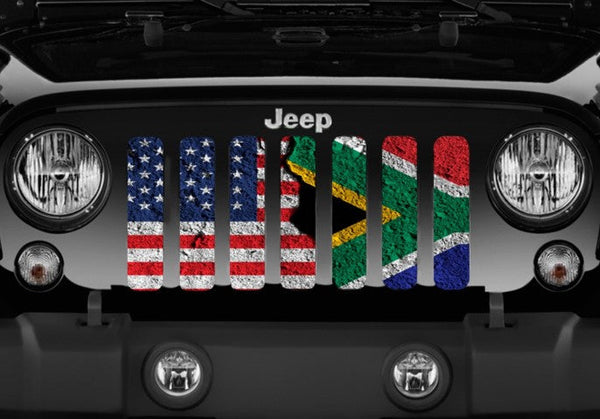 South Africa and American Flag Grille Insert