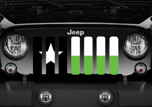 Texas Lime State Flag Grille Insert