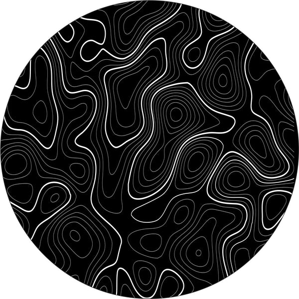 Topographic Map Spare Tire Cover for Jeep, Bronco, RV, Camper, Trailer, & More