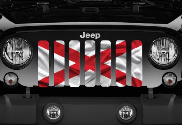 Waving Alabama State Flag Grille Insert